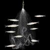 Bclla Zkenyao-net Fishing Trap Mesh, Luminous Netting, Fishnet Tackle Copper Spring Shoal Cast Nets, Multi Size Fishing Net, (Color : 8 Size) view 1