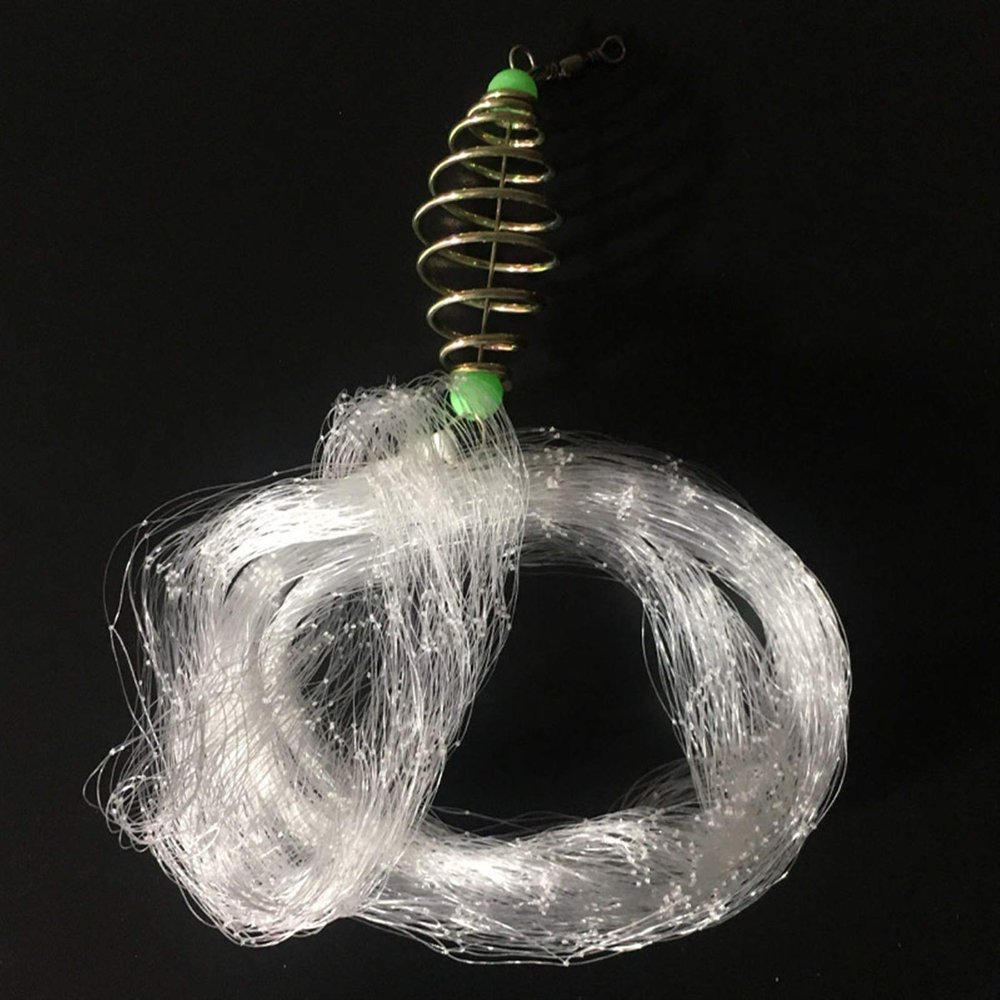 Bclla Zkenyao-net Fishing Copper Spring Shoal Fishing Net with Night Luminous Beads Ball Bearing, Solid Ring Freshwater Fishing Tool, (Color : 11)