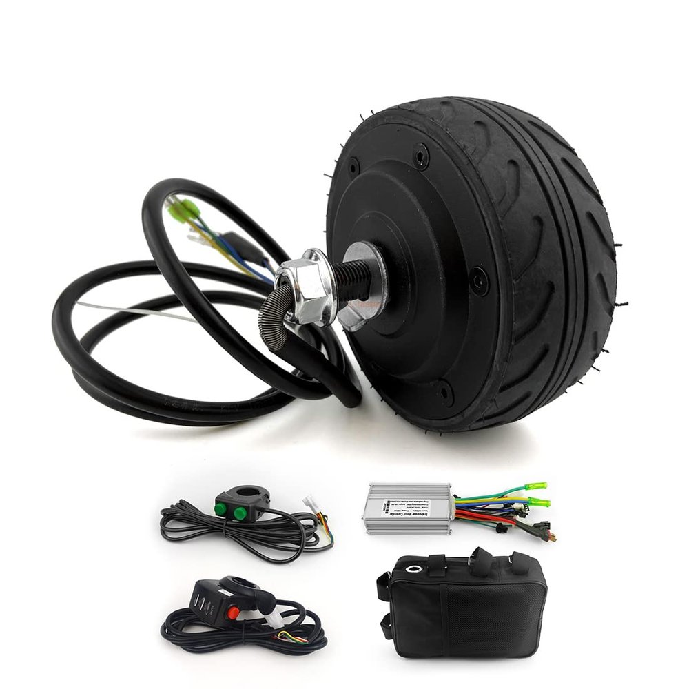 4 Inch Motor Wheel for DIY Kickscooter Thumb Throttle with Power Button Switch Indicator