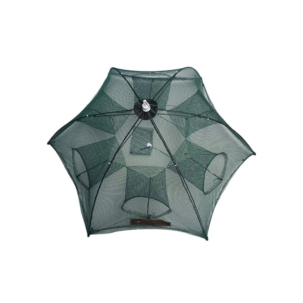 Bclla Zkenyao-net Fishing Folded Portable 4-20 Holes Automatic Fishing Net, Crayfish Catch Fish Trap Fishes Shrimp Crab Cast Mesh, (Color : 6 Enter)