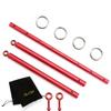 EXREIZST Expandable Spreader Bar with Bag and Premium Soft Pad Leather Straps System Set Adjustable Home Yoga Bar Set, Red view 3