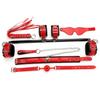 EXREIZST Expandable Spreader Bar Set and Premium Soft Pad Leather Straps System Set Adjustable Training Tools Sports Set with Storage Bag, Black and Red view 2