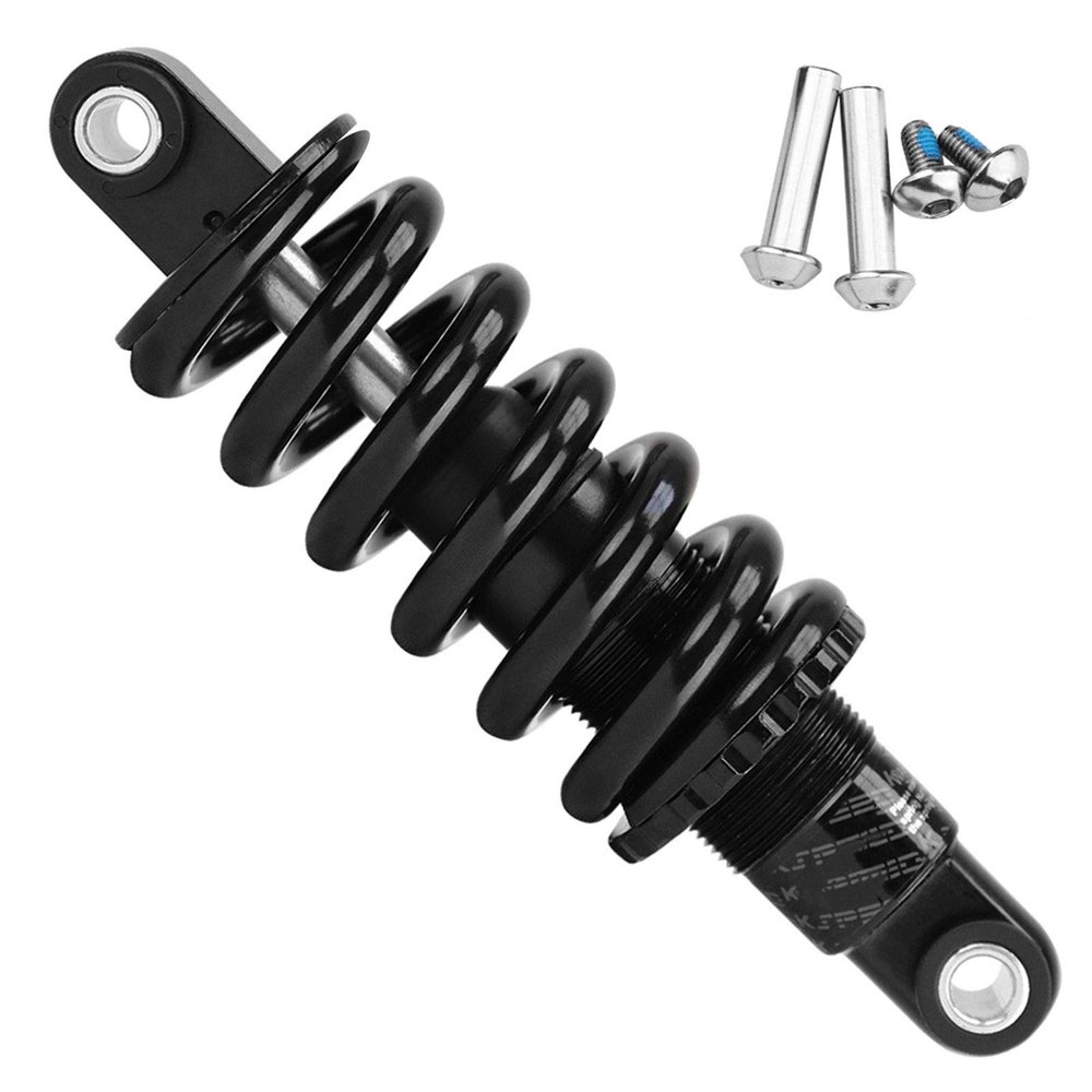LvTu Mountain Bike E-Bike Wheelchair Rear Shock Absorber 125mm (4.9") 150mm(6") 165mm (6.3") 190mm (7.5") Coil Spring Suspension Black with Bushing (Color : 165mm, Size : 250Lb)