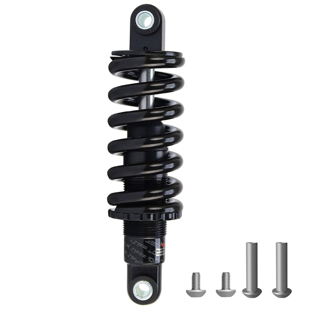 LvTu Mountain Bike XC Rear Shock Absorber 125mm (5") 150mm (6") 165mm (6.5") 190mm (7.5") Coil Spring Suspension with Extra 50mm Bushing (Color : 165mm, Size : 450Lb)