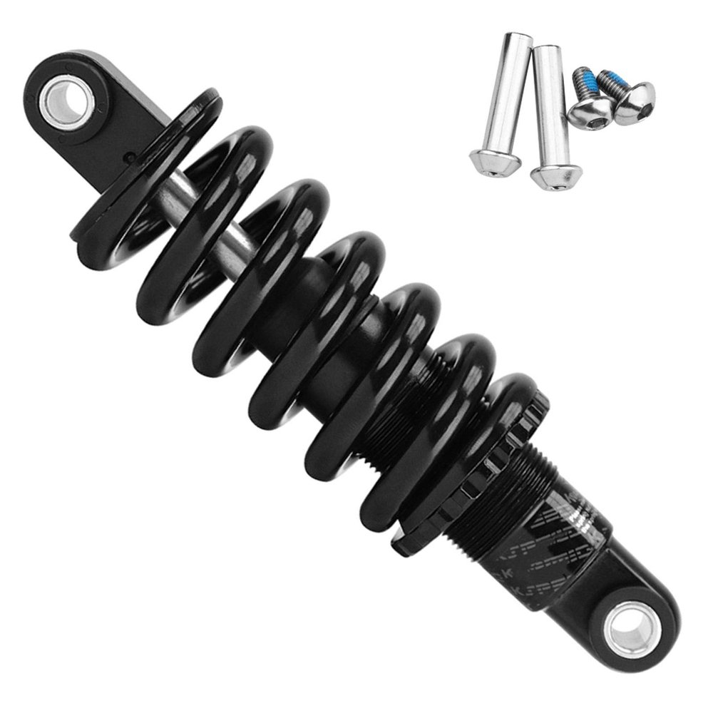LvTu Downhill Bike XC Shock Absorber Coil Spring Rear Suspension 125mm 150mm 165mm 190mm Black Shock Body (Color : 165mm, Size : 450Lb/40-50kg)