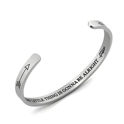 Enni of York every little thing is gonna be alright Bracelets for Women Personalized Inspirational Jewelry Bangle for Her