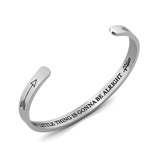 Enni of York every little thing is gonna be alright Bracelets for Women Personalized Inspirational Jewelry Bangle for Her