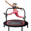 Kanchimi 48" Folding Mini Fitness Indoor Exercise Workout Rebounder Trampoline with Handle, Max Load 330lbs(Black) view 1