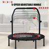 Kanchimi 48" Folding Mini Fitness Indoor Exercise Workout Rebounder Trampoline with Handle, Max Load 330lbs(Black) view 3