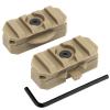 JFFCESTORE Tactical Airsoft Helmet ARC Rails Adapter 360  Rotation Fit 19mm Fast Helmet Tan view 1