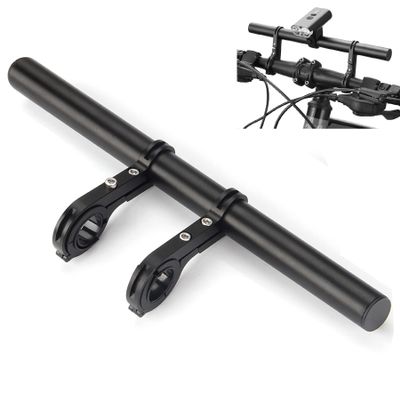 Bike Bicycle Double Handlebar Extender Extension,11.8"(30 cm) Aluminum alloy Super Long Bracket AccessoriesFor Bike Mounts,Extender Bars, Headlights,Light Lamp,Phone Mount,For 31.8mm/25.4mm caliber