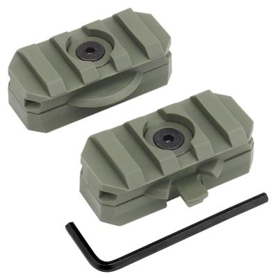 JFFCESTORE Tactical Airsoft Helmet ARC Rails Adapter 360  Rotation Fit 19mm Fast Helmet Green