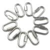 DINGGUANGH 10Pcs Multifunctional 304 Stainless Steel Carabiner Oval Screwlock Quick Link Lock Ring Hook M5 view 1