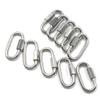DINGGUANGH 10Pcs Multifunctional 304 Stainless Steel Carabiner Oval Screwlock Quick Link Lock Ring Hook M5 view 2