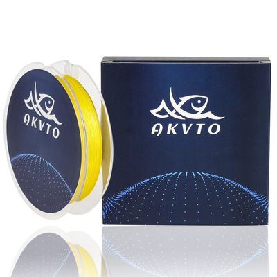 AKvto 150YDS Silky8 Braided Polyethylene Fishing Line - Smooth Casting, high Sensitivity, Abrasion-Resistant, Zero Stretch and Low Memory, 8-80LB Ultra-Thin for Freshwater and Saltwater Angling
