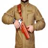 Leather Chest Holster for Desert Eagle, Brown or Black, Genuine Leather, Right or Left Handed, Handmade, ShnLeather (Left Hand, Brown) view 3