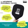 Big Dill Pickleball Neoprene Pickleball Paddle Cover Only | Case Fits Pickleball Rackets up to 8.25" Wide Pickle Ball Paddle Sleeve and Pickle Ball Paddle Covers (Black) view 2