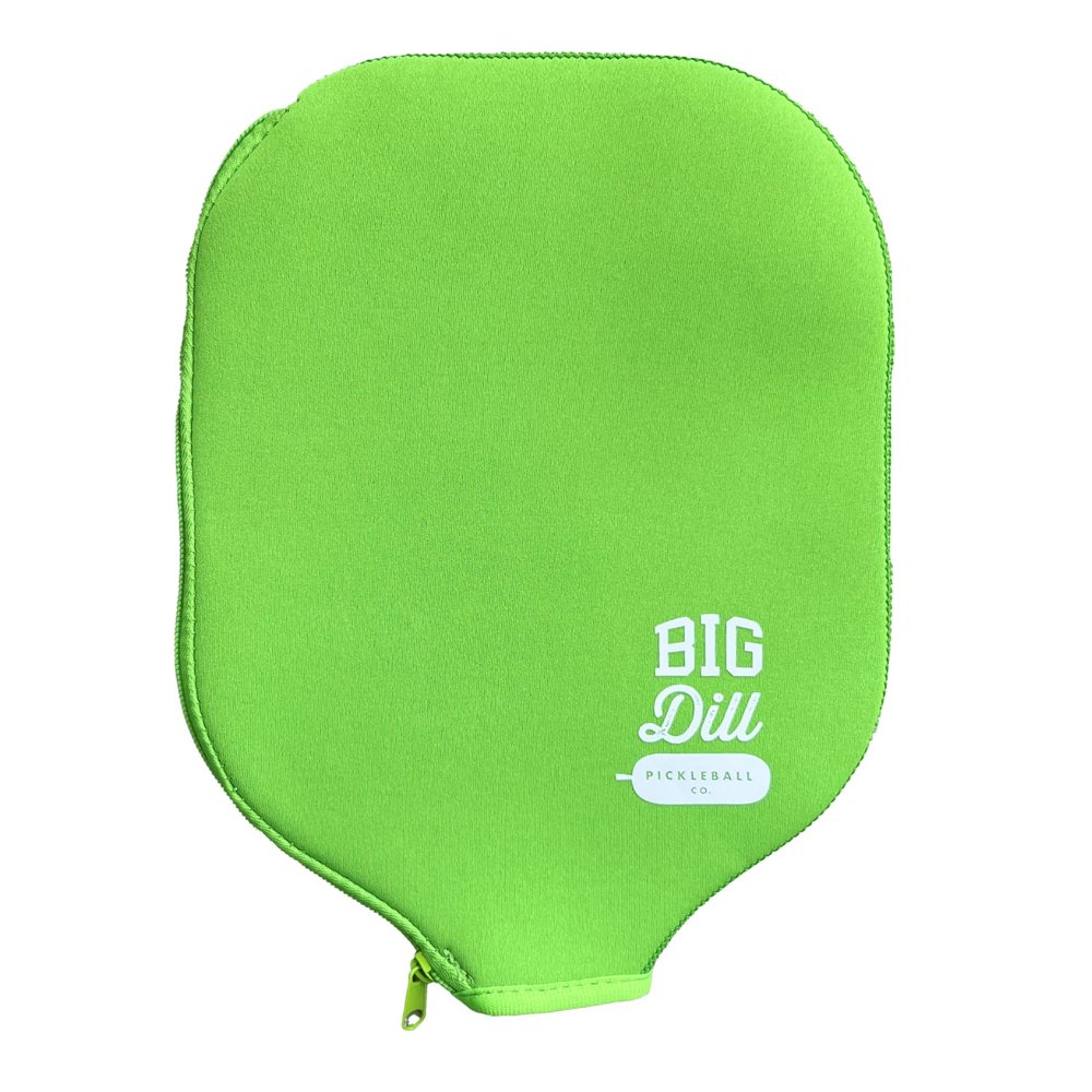 Big Dill Pickleball Co. Neoprene Pickleball Paddle Cover Only | Case Fits Pickleball Rackets up to 8.25" Wide Pickle Ball Paddle Sleeve and Pickle Ball Paddle Covers (Lime Green)