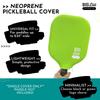 Big Dill Pickleball Co. Neoprene Pickleball Paddle Cover Only | Case Fits Pickleball Rackets up to 8.25" Wide Pickle Ball Paddle Sleeve and Pickle Ball Paddle Covers (Lime Green) view 2