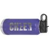 CustomGiftsNow Cheer - Cheerleading 32-Ounce Engraved Double-Wall Insulated Stainless Steel Sports Water Bottles with Flip Top Lid, Straw (Purple) view 1
