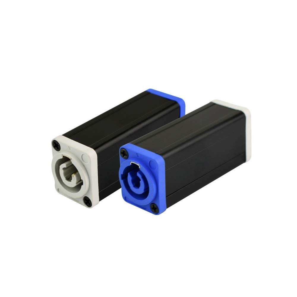 Toronce PowerCON NAC3MM-1 NAC3MPA-1 to NAC3MPB-1 AC Power Coupler 20A(Blue-Gray_2Pack)