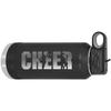 CustomGiftsNow Cheer - Cheerleading 32-Ounce Engraved Double-Wall Insulated Stainless Steel Sports Water Bottles with Flip Top Lid, Straw (Black) view 1