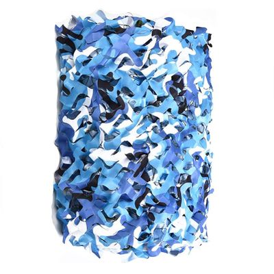 Tophacker Camouflage Net Camo Shade Nethunting Blinds with Mesh Attached Garden Pergola Cover for Outdoor Camping Decoration Swimming Pool Blue Customize