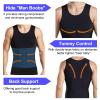 Fhspw Mens Compression Shirt, Slimming Body Shaper Vest, Gynecomastia Undershirt Shapewear Tummy Control Tank Top3XL view 2