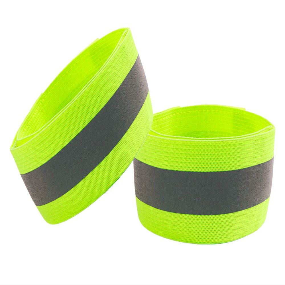IDOU Reflective Bands for Arm/Wrist/Ankle/Leg,High Visibility Reflective Running Gear for Walking/Cycling/Running,Biking Accessories for Women and Men/2 PACK