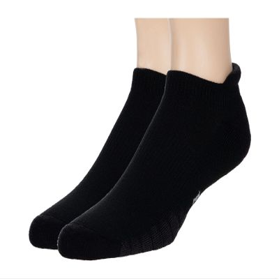 Eurosock Unisex Ace Cool No Show Tab 2-Pack Black SM (US Men's Shoe 4-7, Women's Shoe 5-8) One Size