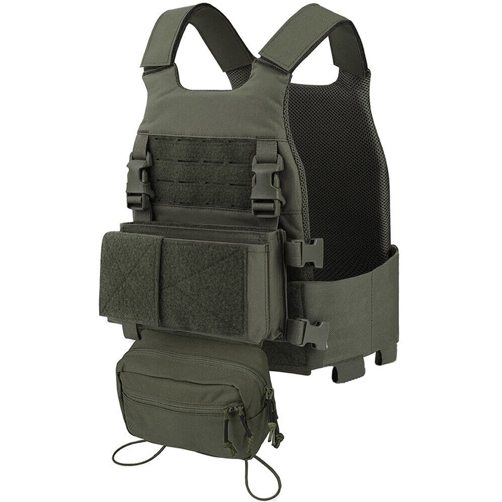 EMERSONGEARS Tactical Molle Chest Rig Vest 500D Laser Cut Vest Tactical Quick Release Modular Magazine Pouch FCSK MK3 Chest Rig Backpack for Airsoft Hunting