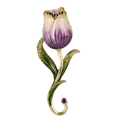 Statue Statues Ornaments Sculptures Tulip Flower Bejeweled Trinket Box Fashion Necklace Holder Holiday Decoration Vintage Valentine/Mother S Day Gift