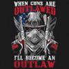 When Guns are Outlawed I'll Become an Outlaw V-Neck T-Shirt 2nd Amendment Tee Black Small view 2