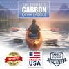 Best Marine and Outdoors Kayak Paddle, Carbon Fiber Shaft & Fiberglass Reinforced Polypropylene Blades, 220cm, 234cm, 250cm, Lightweight Kayak Paddles for Adults (Orange Cloud, 234 CM) view 2
