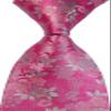 Geotae Zerun New Classic Florals JACQUARD WOVEN Silk Men's Tie Necktie (Pink) view 2