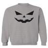 0358. Halloween Pumpkin face Graphic Costume Men's Crewneck Sweatshirt (Light Gray Small) view 1
