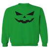 0358. Halloween Pumpkin face Graphic Costume Men's Crewneck Sweatshirt (Irish Green Medium) view 1
