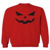 0358. Halloween Pumpkin face Graphic Costume Men's Crewneck Sweatshirt (Red, Large) view 1