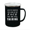 Rogue River Tactical Funny Large And Yet Despite the Look on My Face Camp Mug Enamel Camping Coffee Cup Gift Sarcastic Joke view 2