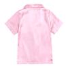 ZFTTZYMX Little Boys Girls Satin Sleepwear Set Pocket Button-down Short Sleeve Top + Long Pants Nightwear 2Pcs Pajamas Set view 2
