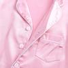 ZFTTZYMX Little Boys Girls Satin Sleepwear Set Pocket Button-down Short Sleeve Top + Long Pants Nightwear 2Pcs Pajamas Set view 4