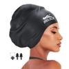 BRDLOCK Extra Large Swim Cap for Braids and Dreadlocks Swimming Cap for Women Long Hair Braids Dreads Locs Thick Curly Hair Waterproof Silicone Swim Caps Keep Your Hair Dry view 1