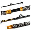 Fiblink 1-Piece Saltwater Offshore Trolling Rod 6-Feet Big Game Rod Conventional Boat Fishing Pole (30-50 lbs) view 1