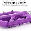Rock BROS Mountain Bike Pedals MTB Pedals Lightweight Nylon Composite Bicycle Flat Pedals 9/16" DU Bearing Bike Platform Pedals for BMX MTB Mountain Road Bike (Purple) view 3