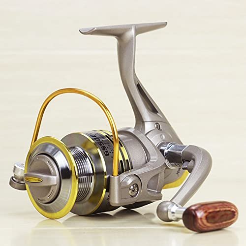 HNGM Fishing reel Metal Spinning Fishing Reel 8 Bearing Speed Ratio 5.2:1 Exclusive Fishing Line Winder for Sea Boat Rock Ice Fishing (Bearing Quantity : 8, Color : 2)