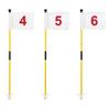 KINGTOP Golf Flagstick Mini, Putting Green Flag for Yard, 3 Feet Flagpole 2-Section Design, Golf Pin Flags Set, Numbered# 4-6 view 1
