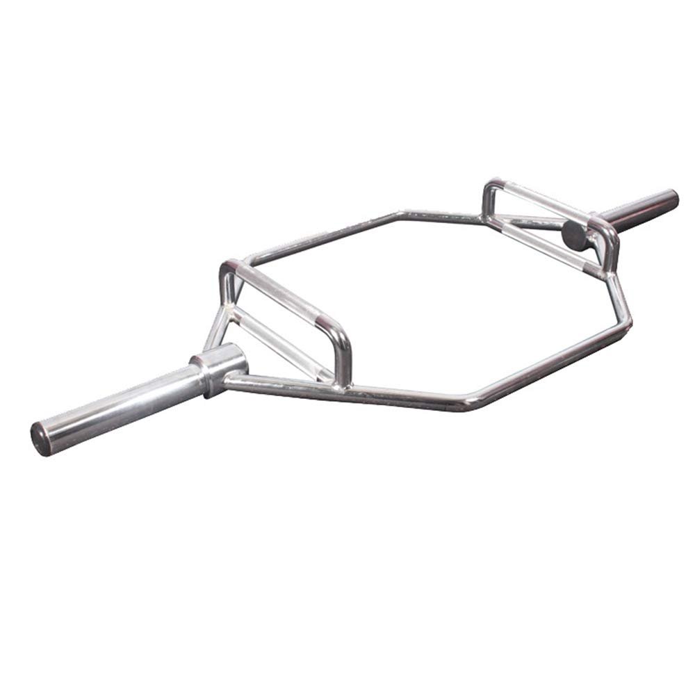 YRHH Hex Bar Shrug Bar,57" Chrome Weight Lifting Bar Deadlift Bar with Two-Handle, for Squats, Deadlifts, Shrugs Power Pulls, 1000Lbs Weight Capacity,Gym Equipment for Walk-142cm