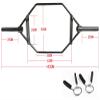 YRHH Hex Bar Shrug Bar,57" Chrome Weight Lifting Bar Deadlift Bar with Two-Handle, for Squats, Deadlifts, Shrugs Power Pulls, 1000Lbs Weight Capacity,Gym Equipment for Walk-142cm view 3