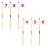 KINGTOP Golf Flagstick Mini, Putting Green Flag for Yard, 3 Feet Flagpole 2-Section Design, Golf Pin Flags Set, Numbered# 4-9 view 1