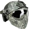 Integrated Airsoft Tactical PJ Helmet F27, with A Removable Full Face Mask and Goggles, Used for Pilot Protection, CS Games, Airsoft Paintball, Military Combat Shooting and Other Outdoor Sports. view 1